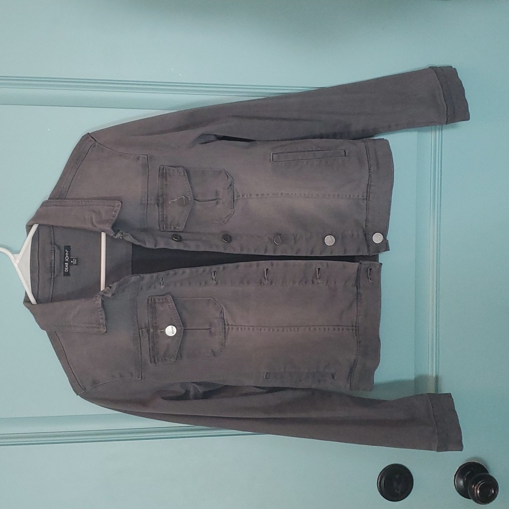 Dear John Annalise Stretch Denim Jacket, size M, grey